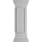 Ekena Millwork 12"W x 40"H End Newel Post with Panel, Flat Capital & Base Trim (Installation kit included) NWL12X40EPF0B0 - alternate 8